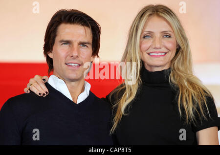 28. September 2010 - Tokyo, Japan - Schauspieler TOM CRUISE und CAMERON DIAZ Schauspielerin besucht die "Knight and Day" Japan Premiere in Roppongi Hills in Tokio, Japan. Der Film öffnet am 9. Oktober in Japan... (Kredit-Bild: © Junko Kimura/Jana/ZUMApress.com) Stockfoto