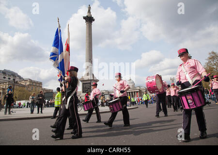 LONDON, UK, 14. April 2012 Herr Carson Memorial Apprentice Boys Parade durch London. Stockfoto