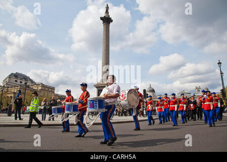 LONDON, UK, 14. April 2012 Herr Carson Memorial Apprentice Boys Parade durch London. Stockfoto