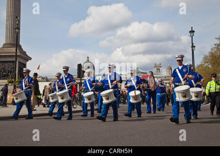 LONDON, UK, 14. April 2012 Herr Carson Memorial Apprentice Boys Parade durch London. Stockfoto