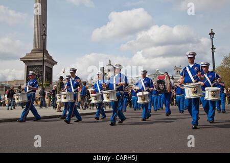 LONDON, UK, 14. April 2012 Herr Carson Memorial Apprentice Boys Parade durch London. Stockfoto