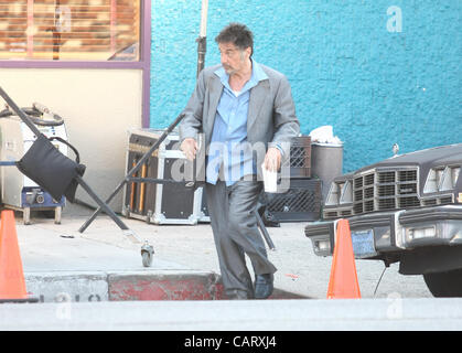 AL PACINO STAND UP JUNGS. FILM SET LOS ANGELES Kalifornien USA 16. April 2012 Stockfoto