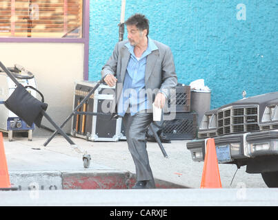 AL PACINO STAND UP JUNGS. FILM SET LOS ANGELES Kalifornien USA 16. April 2012 Stockfoto