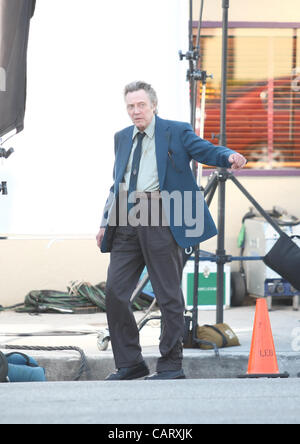 CHRISTOPHER WALKEN STAND UP JUNGS. FILM SET LOS ANGELES Kalifornien USA 16. April 2012 Stockfoto