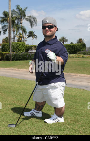 Hornswoggle von die WWE beteiligt sich an der WWE Charity pro-am-Golfturnier im Doral Country Club in Miami, Florida. Stockfoto