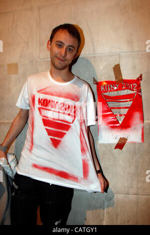 Kony 2012 Cover Night Kampagne, Trafalgar Square, London, UK. Stockfoto