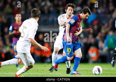 Lionel Messi (Barcelona), 21. April 2012 - Fußball / Fußball: Spanisch "Liga Espanola" match zwischen FC Barcelona 1-2 Real Madrid im Camp Nou in Barcelona, Spanien. (Foto von D.Nakashima/AFLO) [2336] Stockfoto