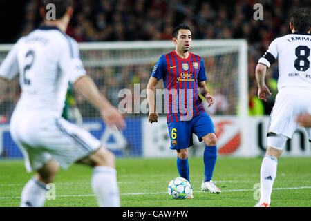 Xavi (Barcelona), 24. April 2012 - Fußball / Fußball: UEFA Champions League Semi-Finale, 2. Etappe match zwischen FC Barcelona 2: 2 FC Chelsea im Camp Nou in Barcelona, Spanien. (Foto von D.Nakashima/AFLO) [2336] Stockfoto