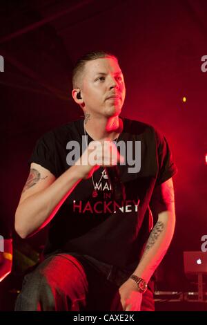 05.02.2012: Professor Green Konzert am Rivermead Leisure Centre, Reading, UK. Stockfoto