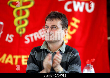 Liam Conway, Nottingham Nuss und Stuhl Notts Trades Council - Gemeinde Hall - Notts NTCs May Day Feier am Samstag, 5. kann trafen sich in Nottingham Erholung, marschierten durch die Stadt und in der Gemeinde Hall, Burgtor gab es reden. Stockfoto