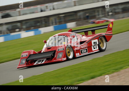 5. Mai 2012, Donington Park Racing Circuit, UK.  1985 Veskanda der Paul Stubber auf dem Donington historische Festival Stockfoto