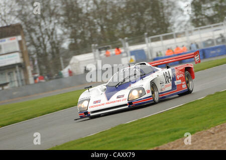 5. Mai 2012, Donington Park Racing Circuit, UK.  Eine Gruppe C-Sportwagen auf dem Donington historische Festival Stockfoto