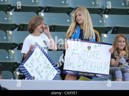 Los Angeles, Kalifornien, USA. 05 Mai 2012. Fans bei Los Angeles Galaxy V NY Red Bulls Spiel in Los Angeles, CA Stockfoto