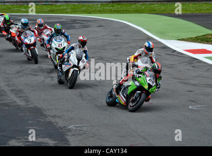 Superbike Monza Start Rennen 1 Stockfoto