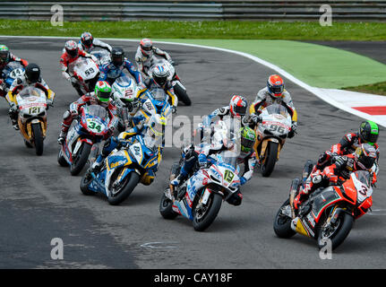 Superbike - Monza Start Rennen 1 Stockfoto