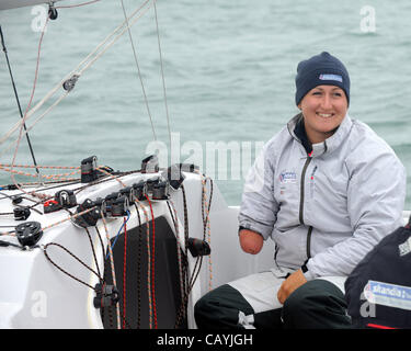 Die letzten Olympiasegler für Team GB ausgewählt hat heute bekannt gegeben, in Portland, Dorset. Alison Young begeistert, Segeln in der Laser Radial-Klasse. 05.12.2012 PICTURE BY: DORSET MEDIENSERVICE. Stockfoto