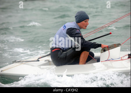 Die letzten Olympiasegler für Team GB ausgewählt hat heute bekannt gegeben, in Portland, Dorset. Alison Young begeistert, Segeln in der Laser Radial-Klasse. 05.12.2012 PICTURE BY: DORSET MEDIENSERVICE. Stockfoto