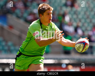 12.05.12 Twickenham, London, ENGLAND: Sean McMahon von Australien HSBC Sevens World Series Marriott London Sevens in Aktion während der Australien V Schottland Pool D spielte im Twickenham Stadium, London, ENGLAND - Mai 12:. UK Stockfoto