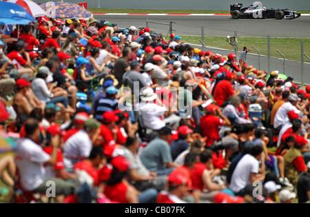 Den 13.05.2012. Catalunya, Barcelona, Spanien.  Venezolanischer Autorennfahrer Pastor Maldonado von Williams während des Grand Prix von Spanien auf dem Circuit de Catalunya in Montmelo in der Nähe von Barcelona, Spanien, 13. Mai 2012. Stockfoto