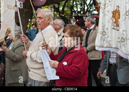 Argentinien - Buenos Aires - 15. Mai 2012: Prozession in Gedenken an das fest von San Isidro Labrador in der Kathedrale, die seinen Namen in der Provinz von Buenos Aires trägt Stockfoto