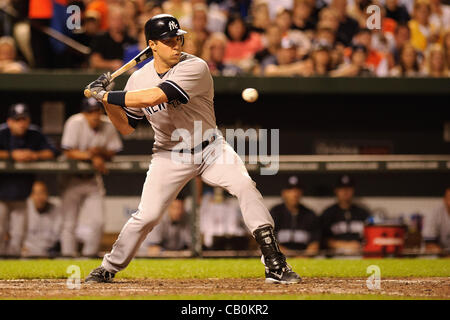 15. Mai 2012 - Baltimore, Maryland, USA - Baltimore, MD-15 Mai: Mark Teixeira während der New York Yankees V Baltimore Orioles im Oriole Park at Camden Yards in Baltimore, MD am 15.05.12. (Bild Kredit: Ryan Lasek/Eclipse/ZUMAPRESS.com ©) Stockfoto
