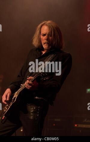 16.05.2012: Thin Lizzy beim GLive, Guildford. Thin Lizzy sind eine irische Rockband, die in Dublin im Jahr 1969. Stockfoto