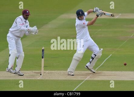 18.05.2012 London, England. England V West Indies erste Test - zweiter Tag.  I.J.L Trott in Aktion beim ersten Test auf Lords Cricket Ground. Stockfoto