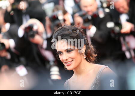 Salma Hayek bei der Gala screening Madagascar 3: Most Wanted Europas bei der 65. Filmfestspiele von Cannes. Auf Freitag, 18. Mai 2012 in Cannes Film Festival, Frankreich. Stockfoto