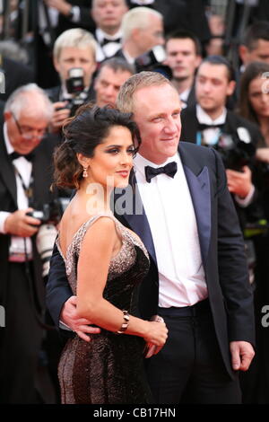 Salma Hayek bei der Gala screening Madagascar 3: Most Wanted Europas bei der 65. Filmfestspiele von Cannes. Auf Freitag, 18. Mai 2012 in Cannes Film Festival, Frankreich. Stockfoto