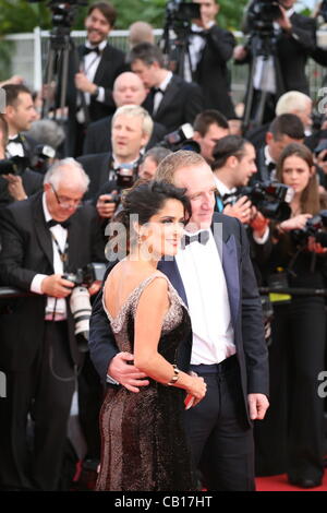 Salma Hayek bei der Gala screening Madagascar 3: Most Wanted Europas bei der 65. Filmfestspiele von Cannes. Auf Freitag, 18. Mai 2012 in Cannes Film Festival, Frankreich. Stockfoto