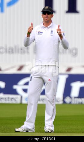 19.05.2012 London, England.  Kevin Pietersen in Aktion beim ersten Versuch zwischen England und Westindien von Lords. Stockfoto