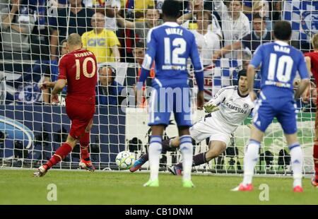Arjen ROBBEN, #10 FCB Verschiesst Gegen Petr CECH, Chelsea1 FC BAYERN München - FC CHELSEA (3 -4) Lover Fussball Herren UEFA Champions League Finale, Allianz Arena München, 19.05.2012 CL-Saison 2011/2012-Fotograf: Peter Schatz Stockfoto