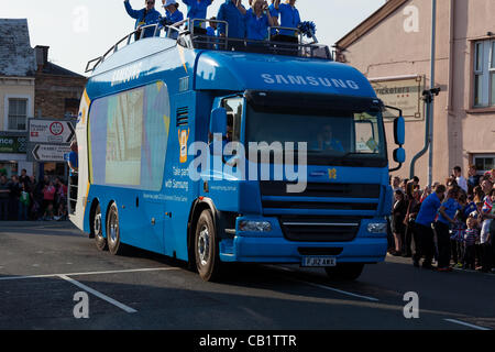 Samsung Support für LKW im Rahmen der Olympischen Fackel-Prozession in Taunton, Somerset, UK (21. Mai 2012) Stockfoto