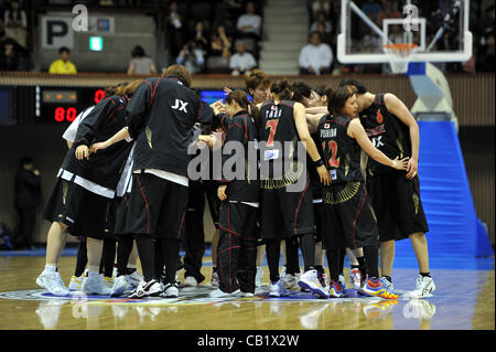 Japan National Basketball Team Frauengruppe, 21. Mai 2012 - Basketball: Basketball Japan National Women repräsentative internationale Freundschaftsspiel 2012/FIBA World Olympic Qualifying Tournament für Frauen send-off Spiel zwischen Japan 80-74 slowakischen am 2. Yoyogi-Gymnasium, Tokio, Japan. (Foto: J Stockfoto