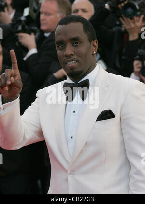 Cannes, Frankreich, 22.05.2012: Sean Combs besucht die "Töten Sie leise" Premiere - 65. Annual Cannes Film Festival im Palais d Stockfoto