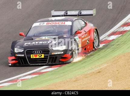 19.05.2012 Brands Hatch, Edoardo Montara fahren den Playboy Audi A5 in Aktion im Zeittraining am Samstag in der 2012 DTM Meisterschaft, Kent, England Stockfoto