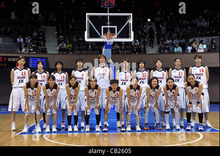 Japan National Basketball Team Frauengruppe, 22. Mai 2012 - Basketball: Basketball Japan National Women repräsentative internationale Freundschaftsspiel 2012/FIBA World Olympic Qualifying Tournament für Frauen send-off Spiel zwischen Japan 66-64 slowakischen am 2. Yoyogi-Gymnasium, Tokio, Japan. (Foto: J Stockfoto