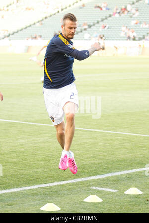 DAVID BECKHAM PROMIS BEI LA GALAXY V SAN JOSÉ EARTHQUAKES. MLS CARSON LOS ANGELES Kalifornien USA 23. Mai 2012 Stockfoto