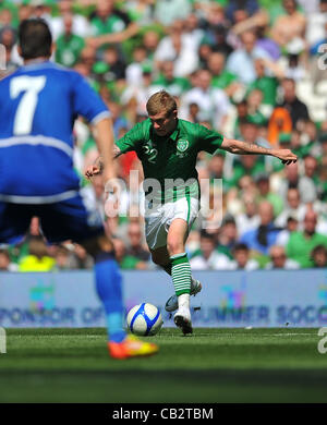 26.05.2012 Dublin, Irland. Republik von Irland / Bosnien und Herzegowina. Irlands James McClean in Aktion während der internationalen Freundschaftsspiel im Aviva Stadium. Stockfoto