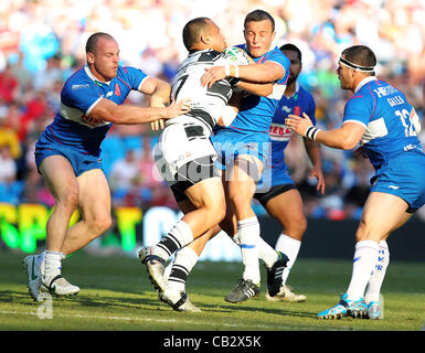 26.05.2012 Manchester, England. Hull Kingston Rovers V Hull FC. Hull FC Prop Sam Moa in Aktion am Wochenende Stobart Super League Rugby Magie von Etihad Stadium Stockfoto