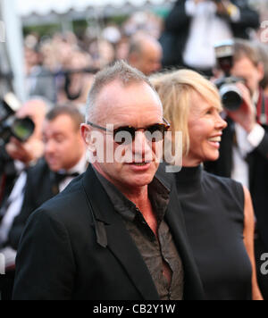 Sting und Trudie Styler bei der Schlamm-Gala-Vorführung bei der 65. Cannes Film Festival France. Samstag, 26. Mai 2012 in Cannes Film Festival, Frankreich. Stockfoto