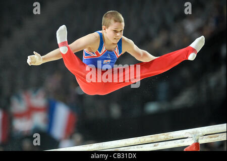 Europäische Gymnastik-Meisterschaften. Montpelier Frankreich.  Junior Herren einzelnen Apparat Finale 27.5.12 Brinn Bevan von Großbritannien Stockfoto