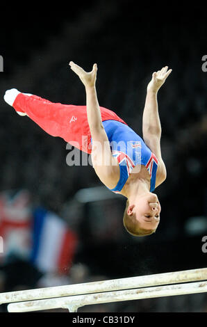 . Europäische Gymnastik-Meisterschaften. Montpelier Frankreich. Finale Junior Mens Individuum 27.5.12.  Brinn Bevan von Großbritannien Stockfoto