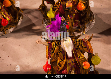 Samba-Schule in Leopoldinense ab 2010 Karnevalsumzug im Sambodromo, Rio De Janeiro, Brasilien Stockfoto