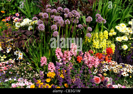 Bunten Blumenbeet Stockfoto