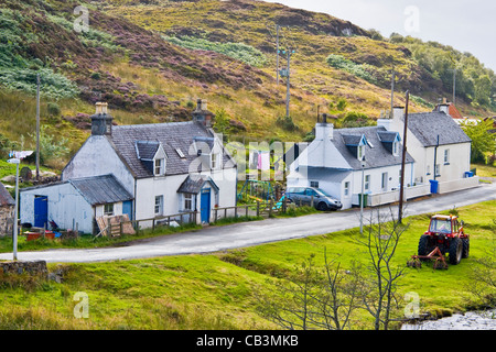 Hütten am Duirnish ein Dorf in Wester Ross in den Highlands von Schottland Stockfoto