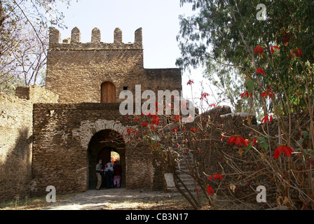 Afrika, Äthiopien, Gondar Royal Gehäuse Kirche Debre Birhan Selassie Stockfoto