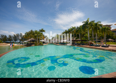 Hotel Empire, Fernbus, Brunei Darussalam, Borneo, Asien Stockfoto