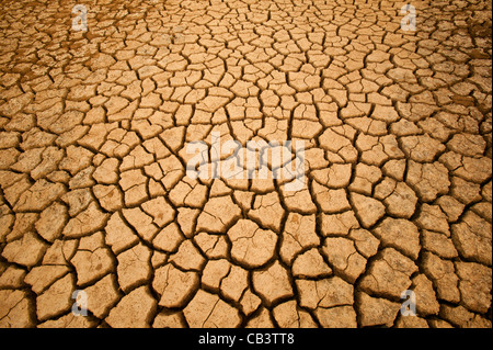 Rissigen Boden im Sarigua Nationalpark (Wüste) in der Provinz Herrera, Republik von Panama. Stockfoto