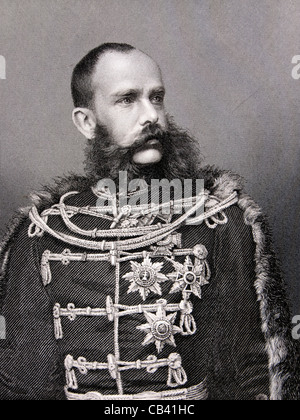 Antik, Gravur von Franz Josef ich (1830-1916), Kaiser von Österreich Stockfoto